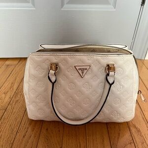 GUESS white handbag